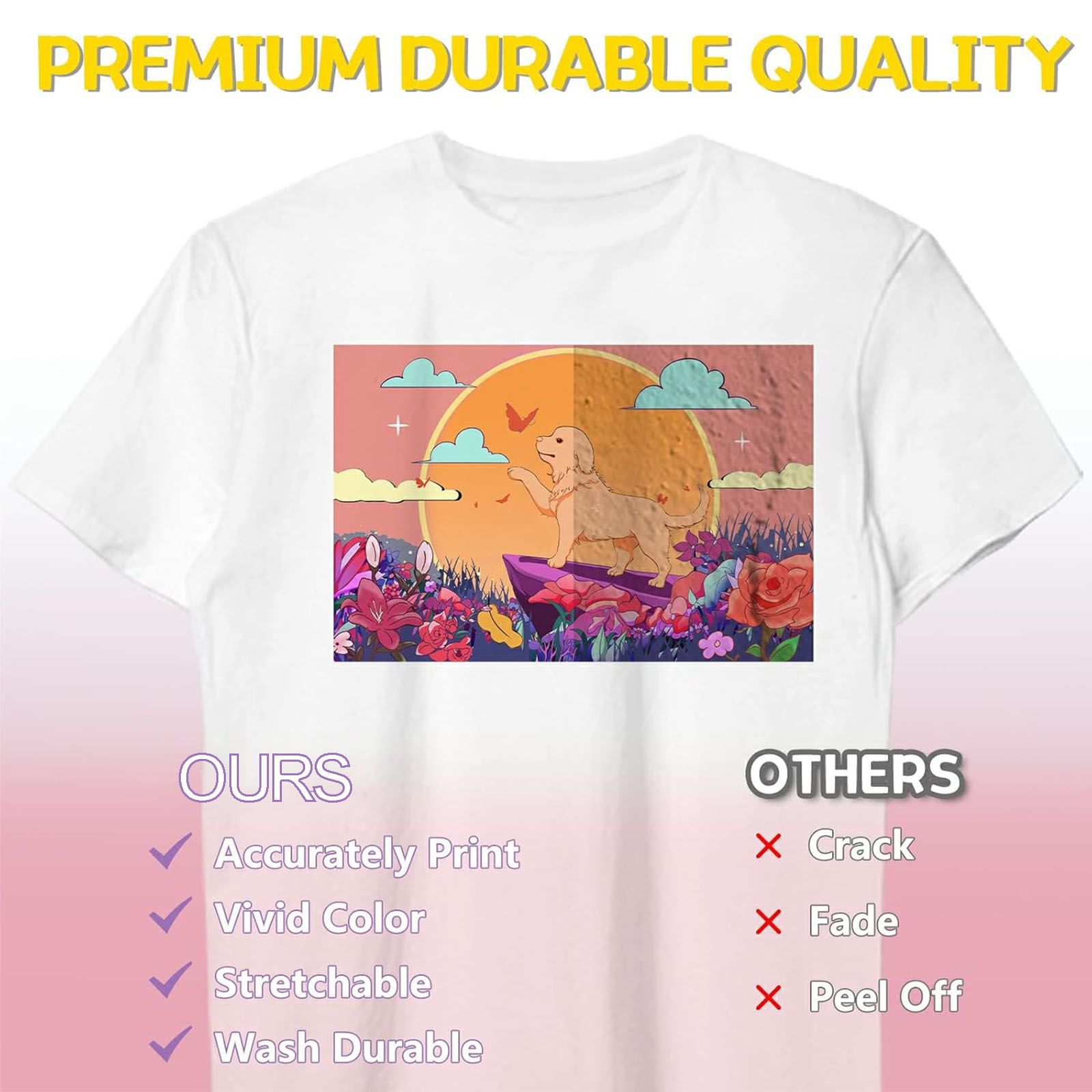 5 Sheets A4 Heat Transfer Pape - đánh giá và giá Printable Heat Transfer Vinyl