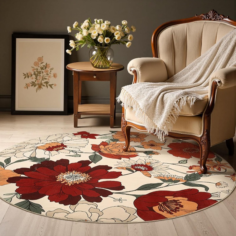 Round Living Room Carpet Vinta - đánh giá và giá Commercial Printing Online