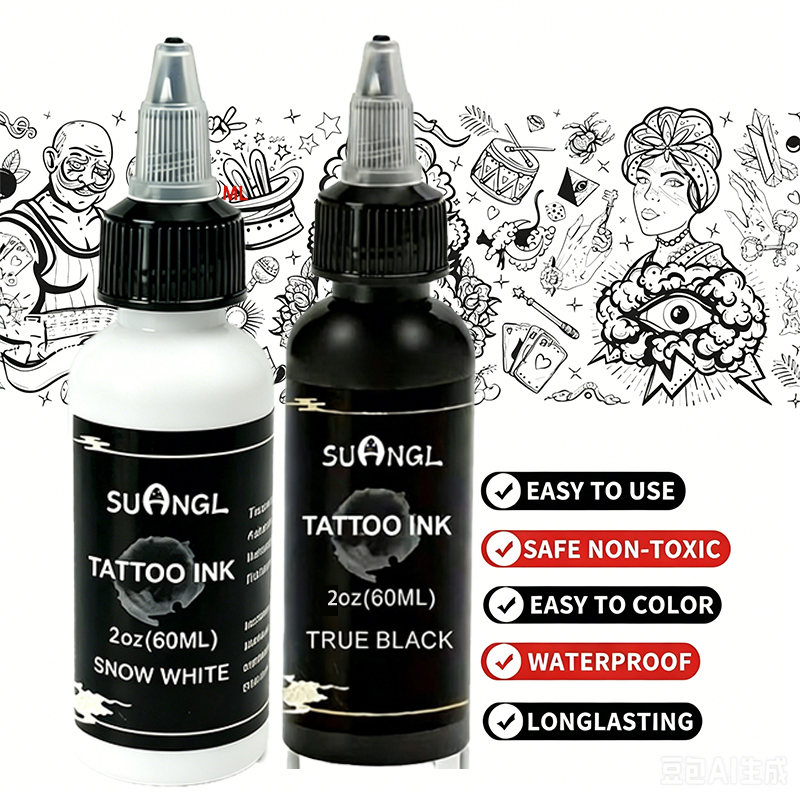 1/2Pcs 60ml White Black Tattoo - đánh giá và giá White Toner Transfer Paper