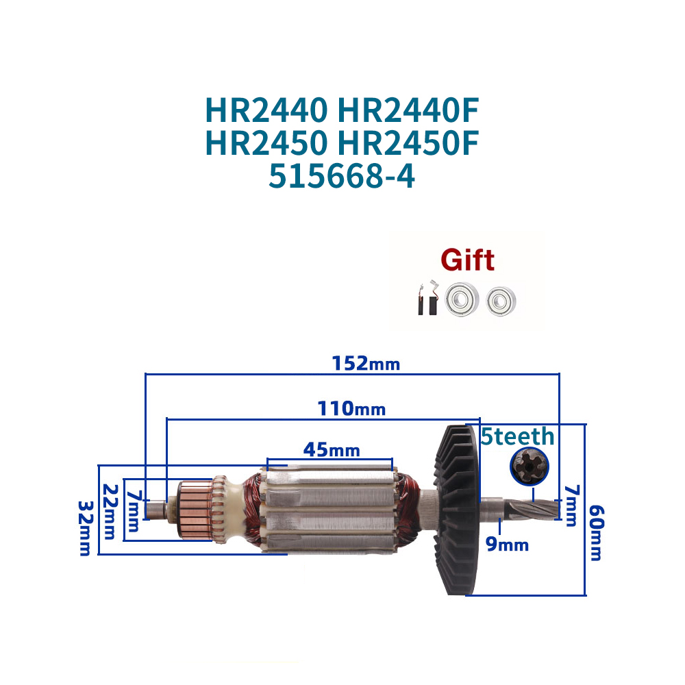 220-240V Armature for Makita H - đánh giá và giá Makita Drill Hp1640